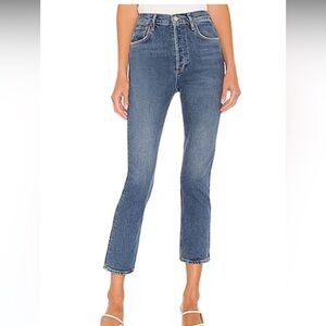 Agolde Blue Straight Leg Jeans